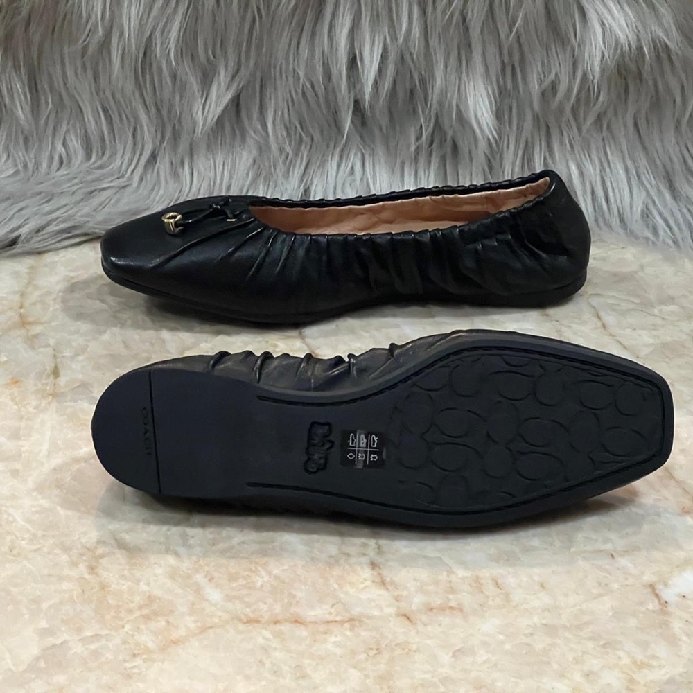 Coach Women’s Eleanor Leather Ballerina Flat. New - Picture 4 of 6